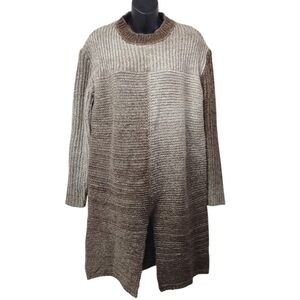 Maglia Women's Brown Chunky Knit Long Sleeve Round Neck Sweater Dress Size XL